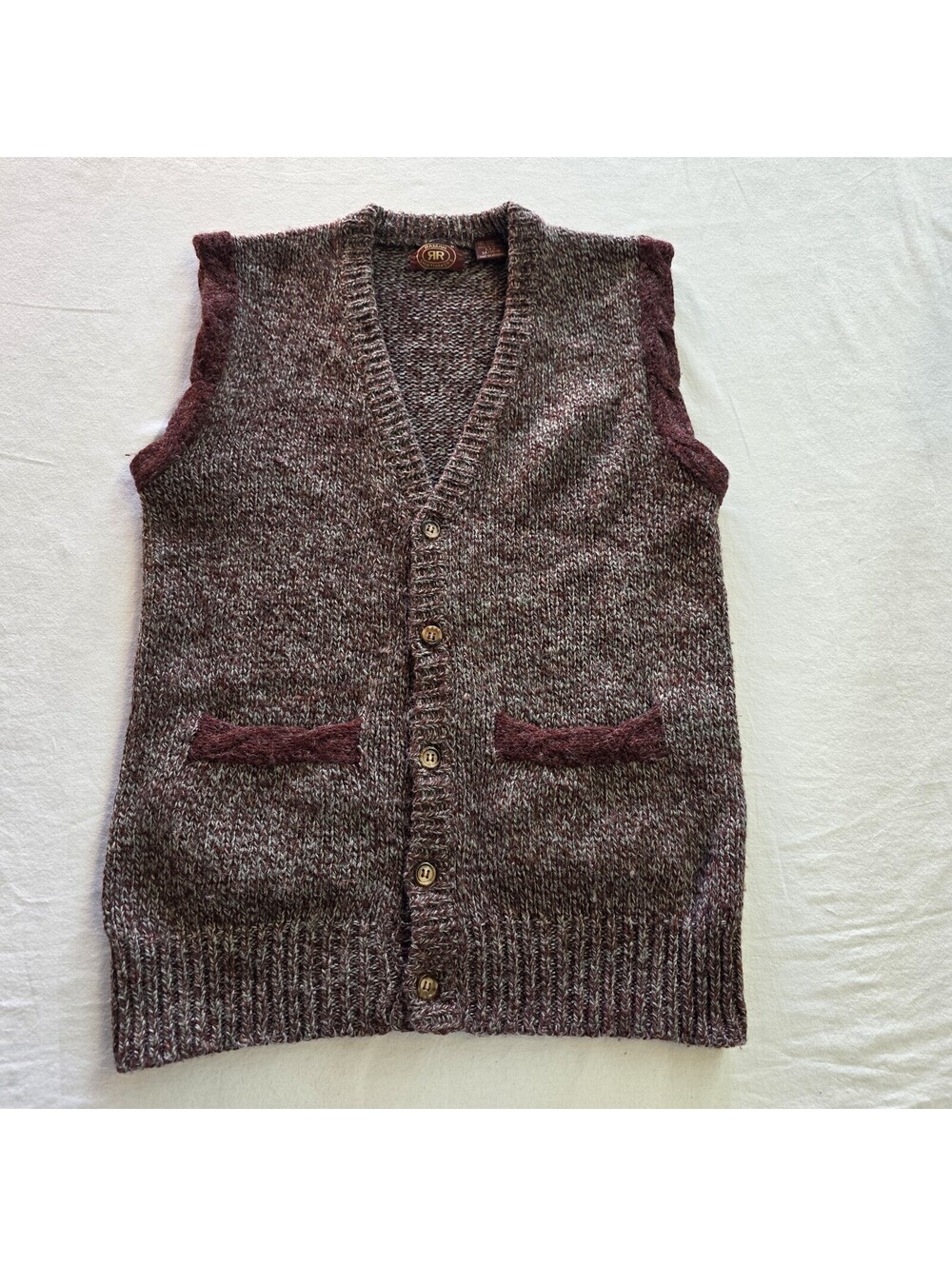vintage Ramar heathered knit button-up sweater vest Small/Medium